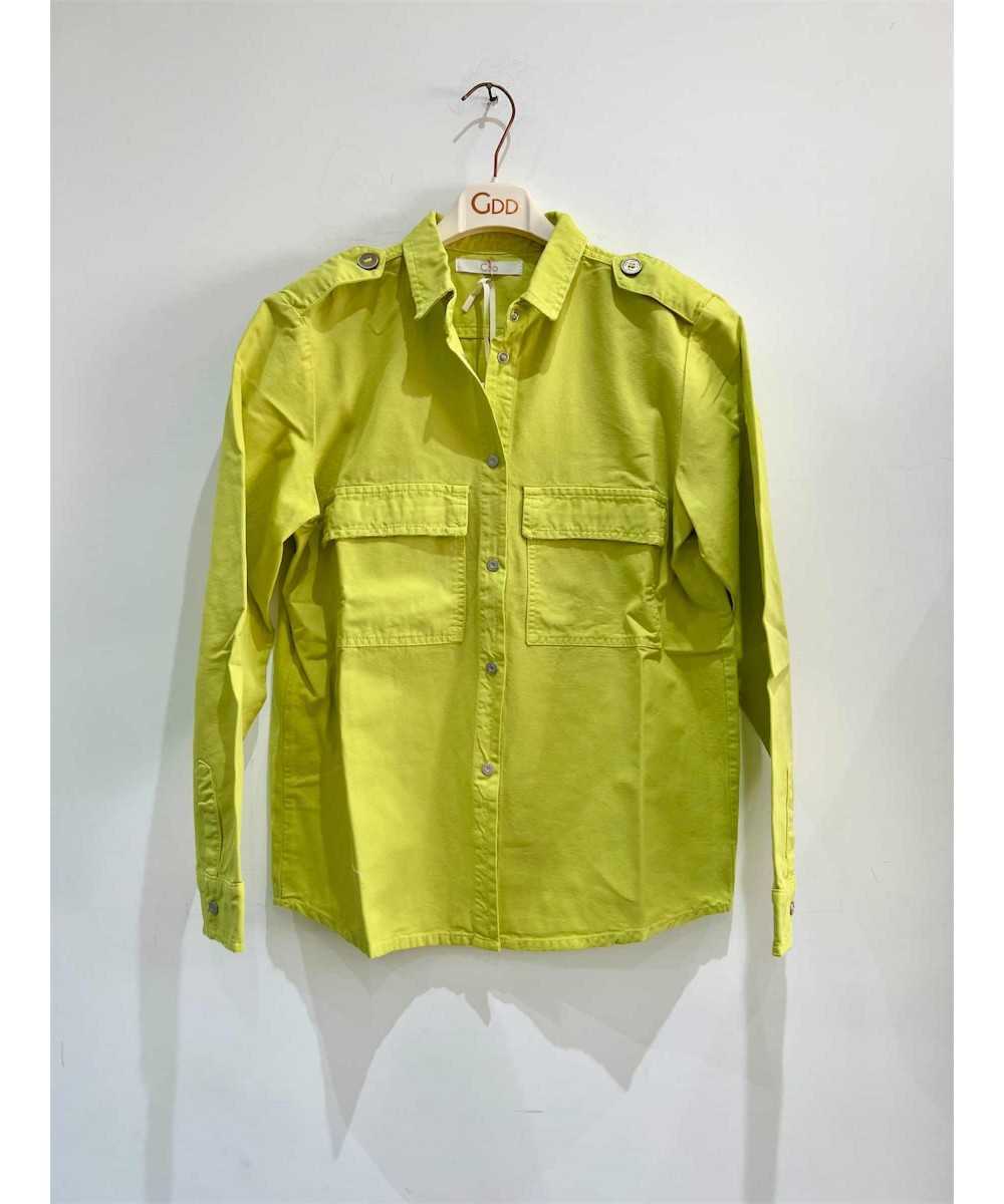 Giacca camicia cargo relaxed fit in canvas
