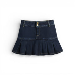 Minigonna Fenty a pieghe in denim con culotte