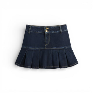 Minigonna Fenty a pieghe in denim con culotte