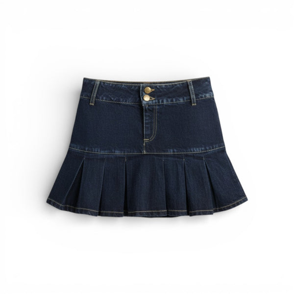 Minigonna Fenty a pieghe in denim con culotte