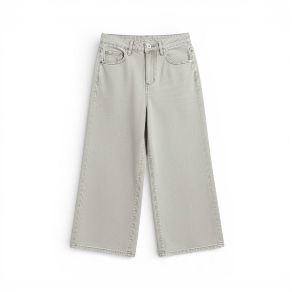 Bermudone Holly straight in denim slegato grigio