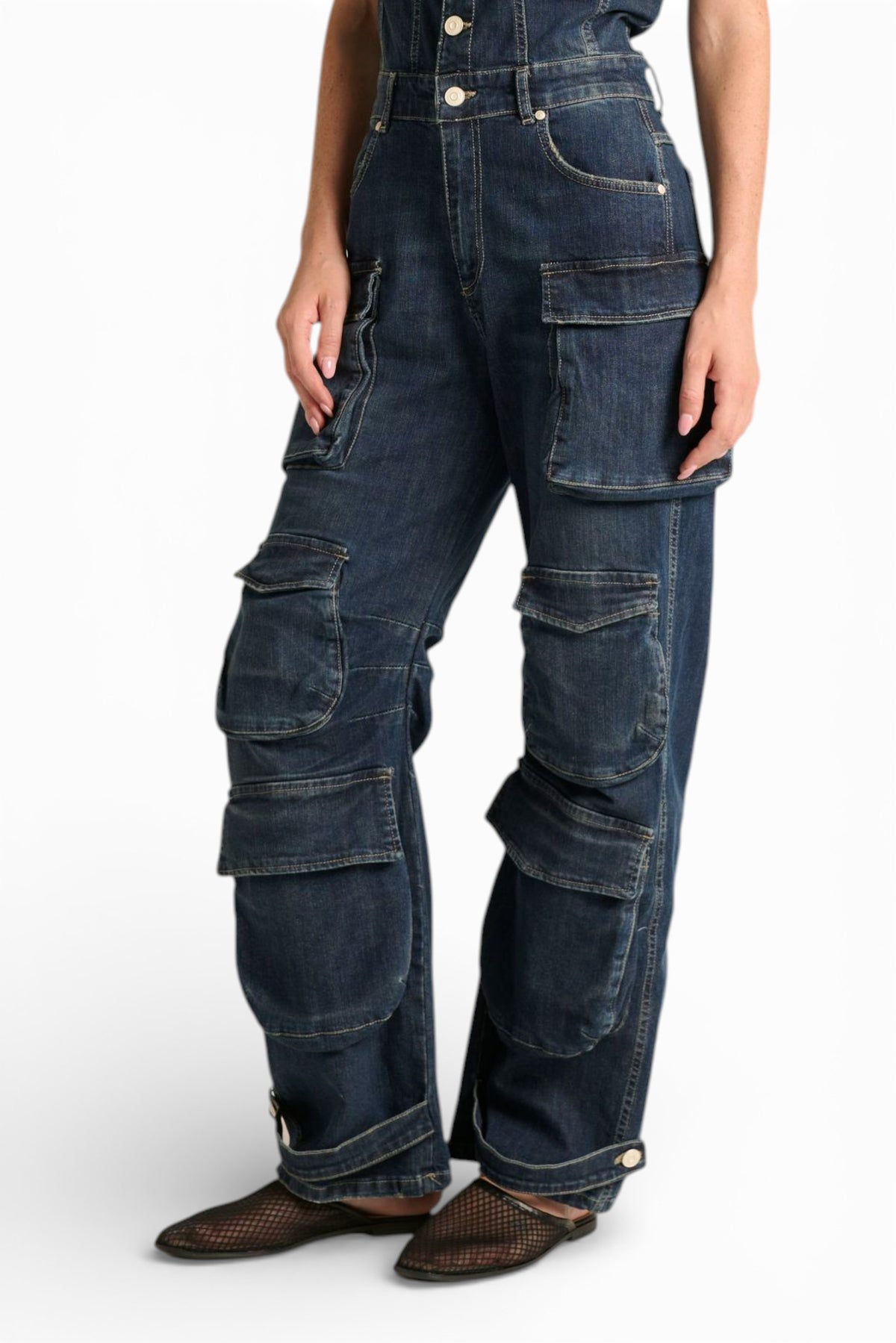 Jumpsuit Multy multipocket in denim light