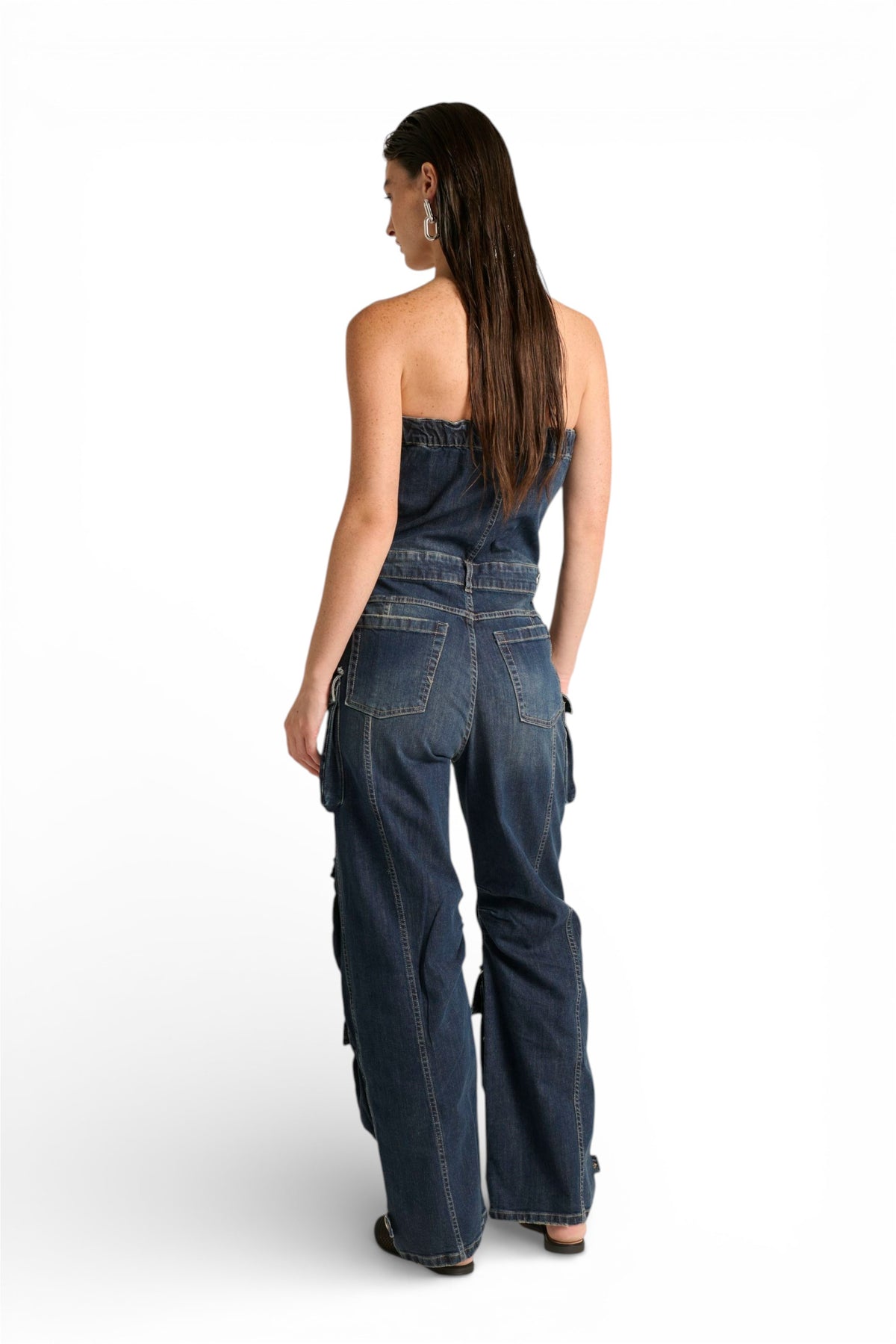 Jumpsuit Multy multipocket in denim light