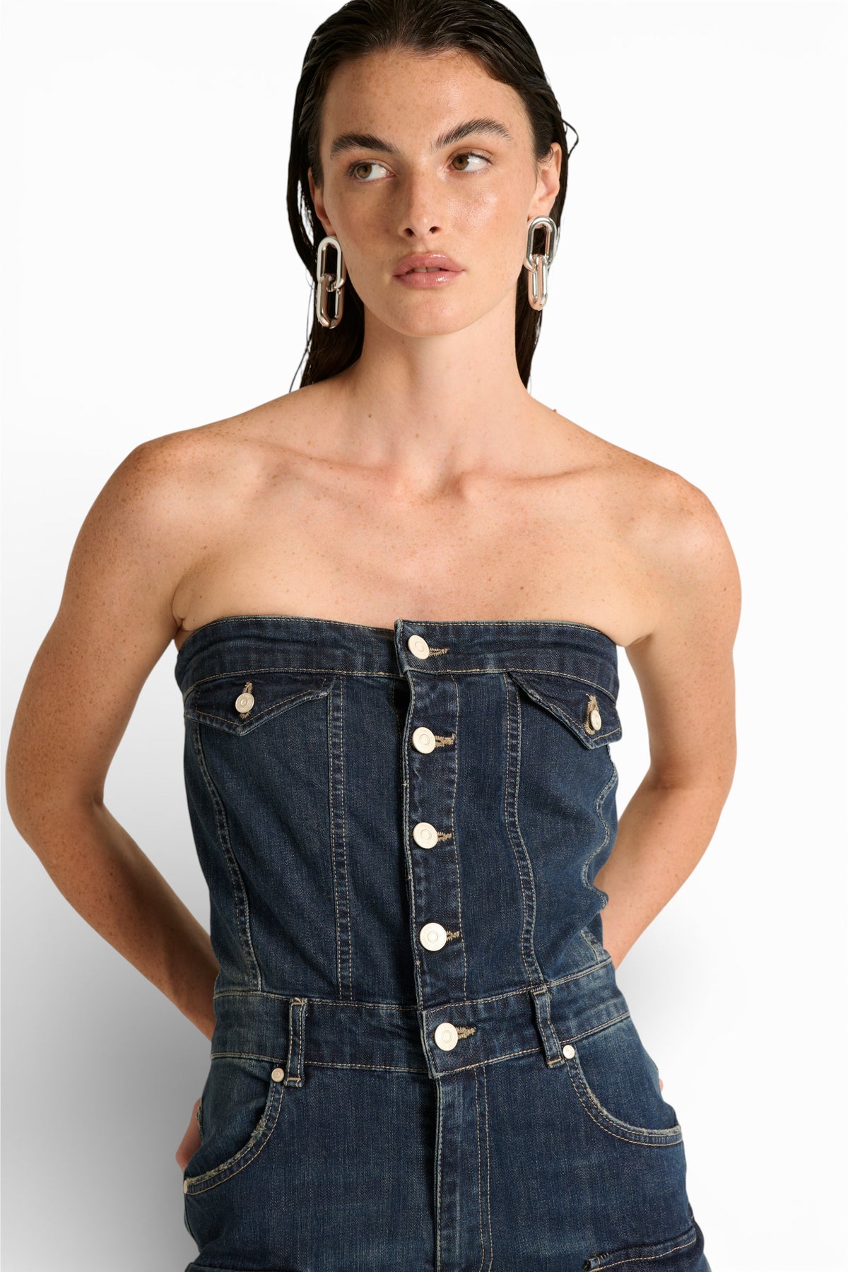 Jumpsuit Multy multipocket in denim light