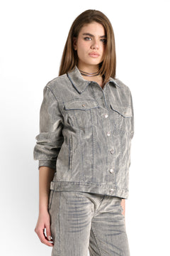 Giubbino Josy in denim floccato
