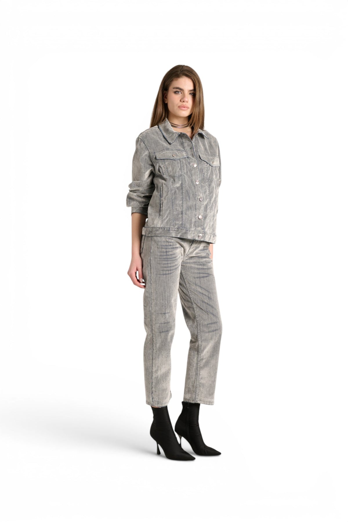 Giubbino Josy in denim floccato
