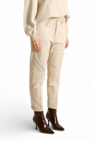 Pantaloni Abby relaxed in drill comfort spraywash