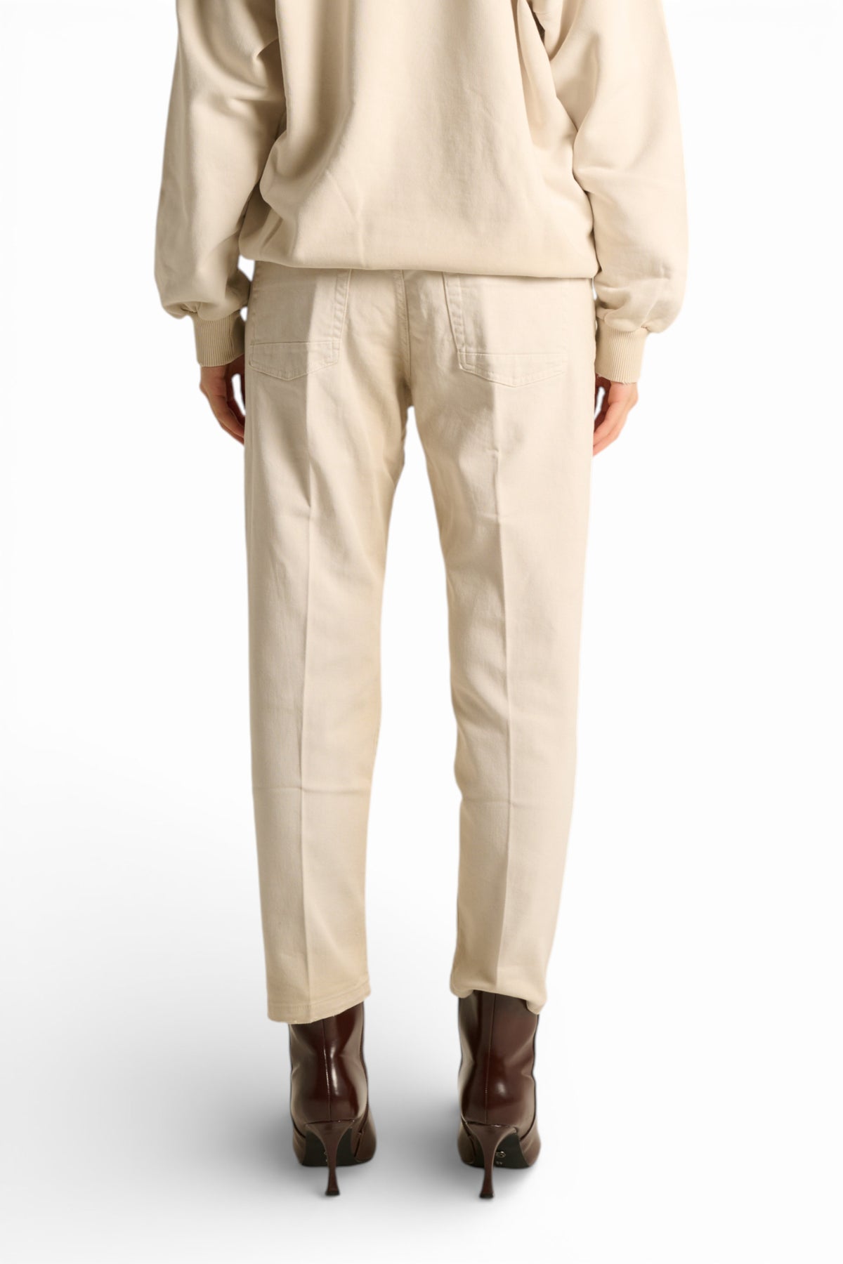 Pantaloni Abby relaxed in drill comfort spraywash