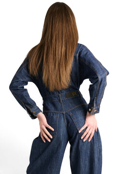 Jumpsuit Mona barrel in denim raw