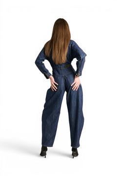 Jumpsuit Mona barrel in denim raw