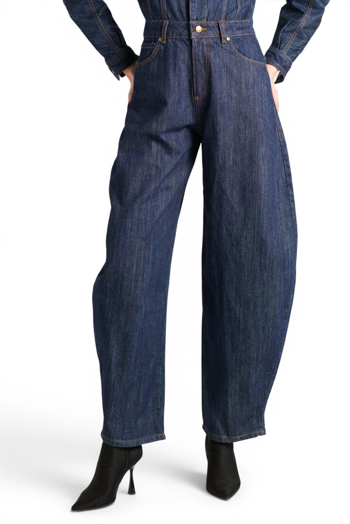 Jumpsuit Mona barrel in denim raw