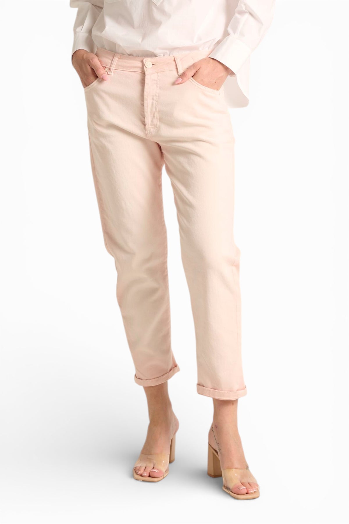 Pantaloni Abby relaxed in drill comfort spraywash