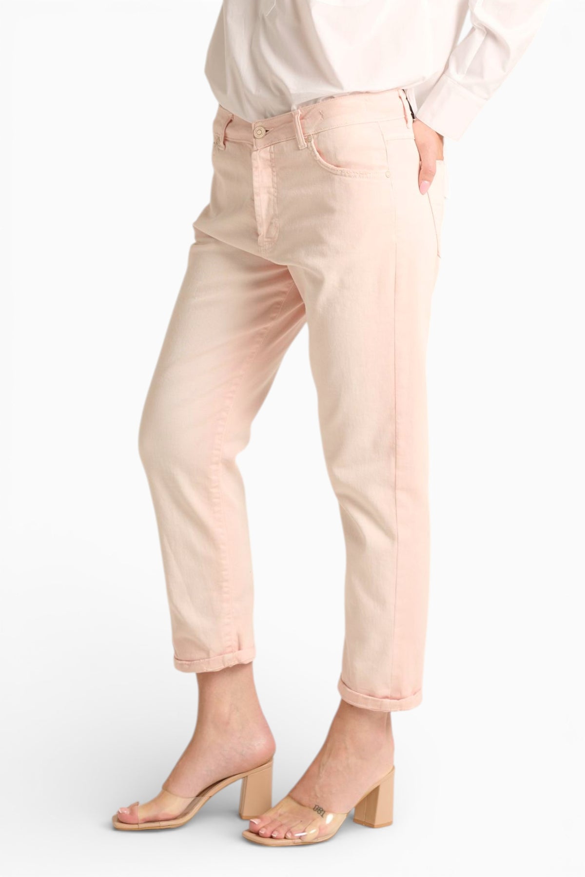 Pantaloni Abby relaxed in drill comfort spraywash