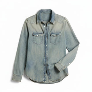 Camicia Paula texana in denim chambray