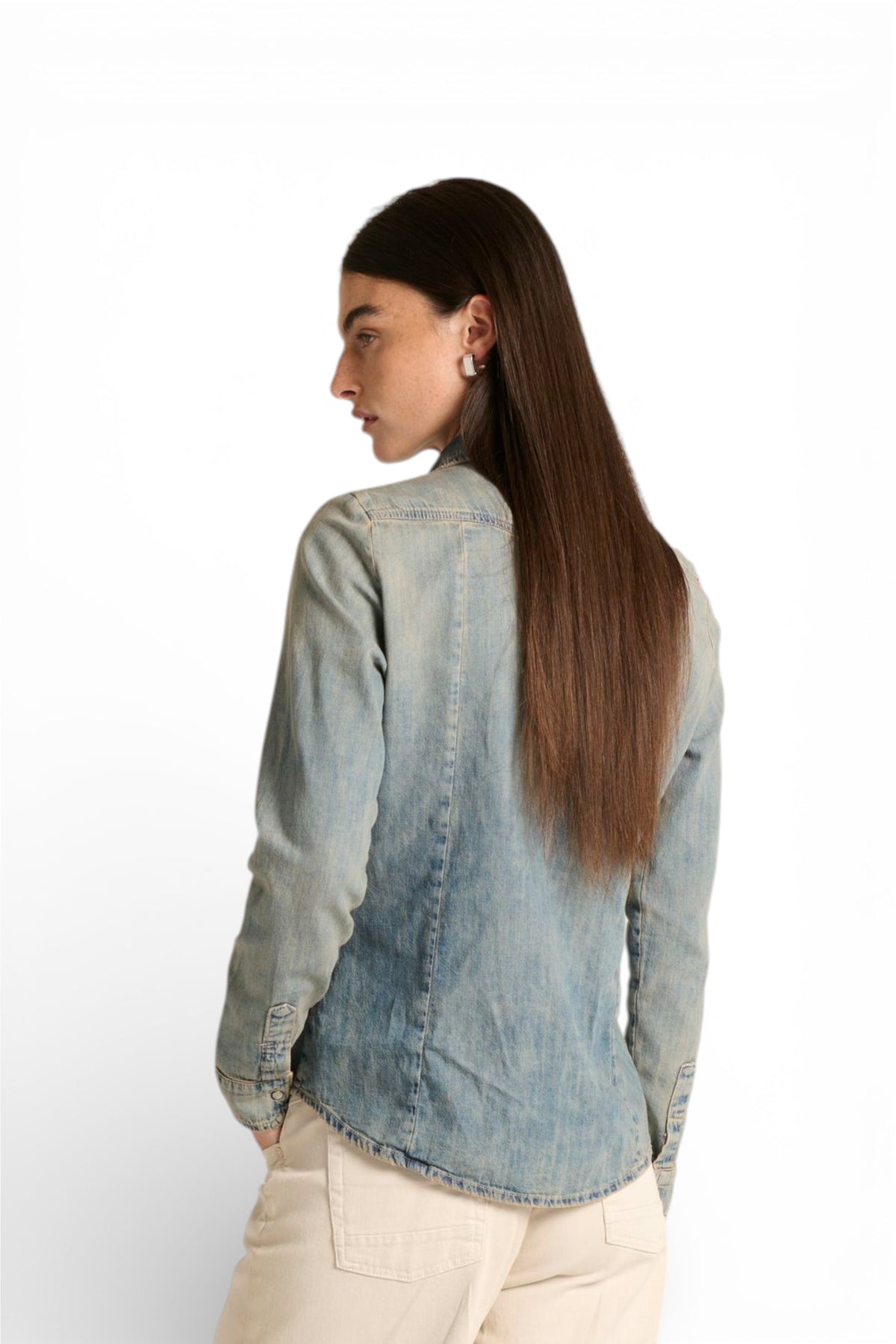 Camicia Paula texana in denim chambray
