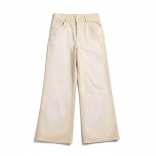 Pantaloni Becca wide leg in drill comfort spraywash