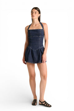 Minidress Micol in denim comfort