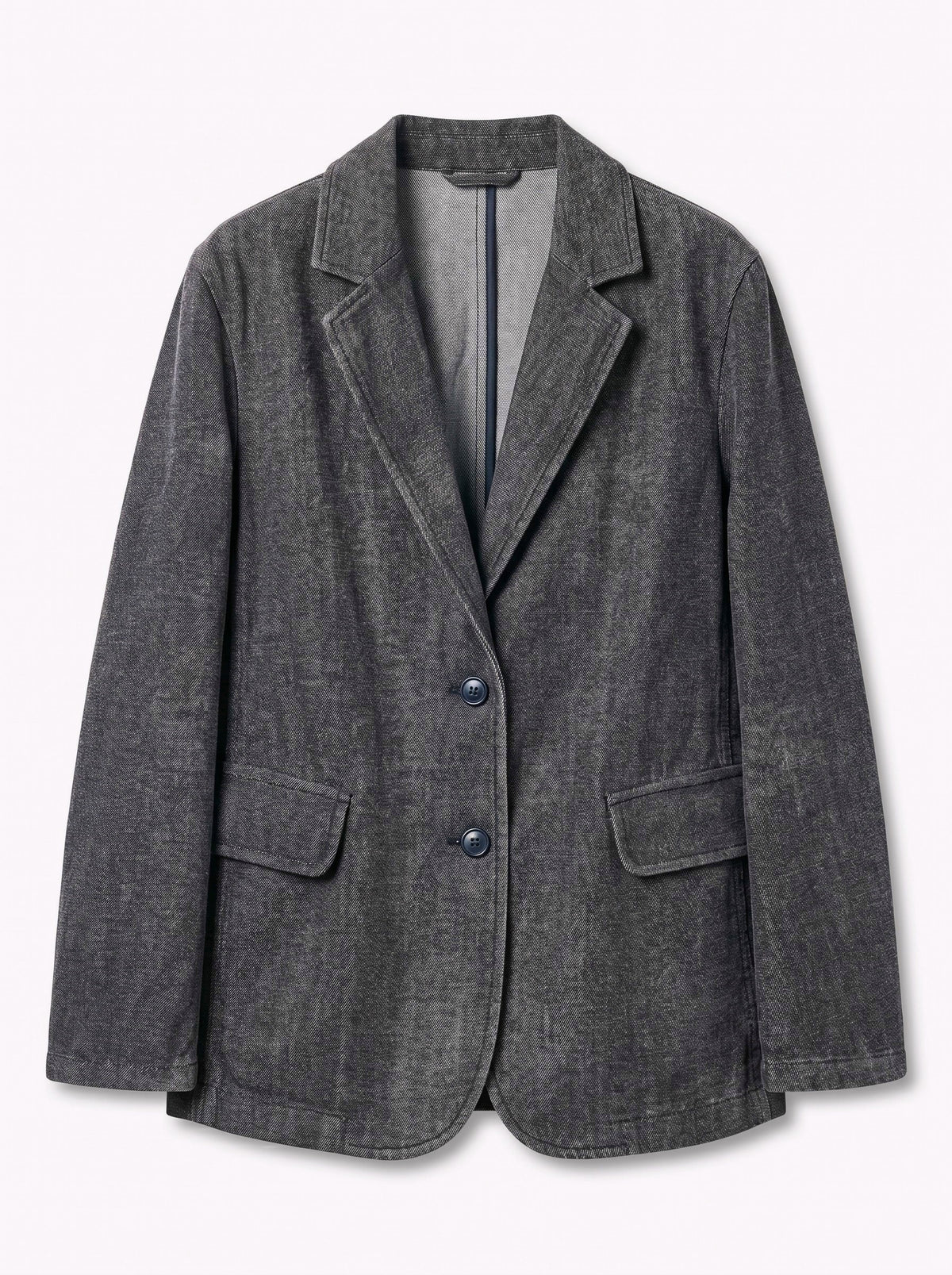 Giacca Julia oversize in denim floccato in trama