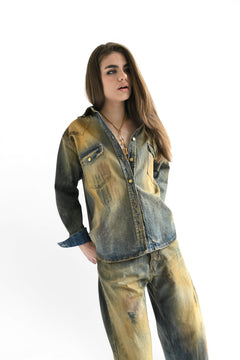 Patty boxfit super-dirty denim shirt jacket