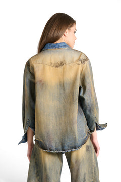 Patty boxfit super-dirty denim shirt jacket