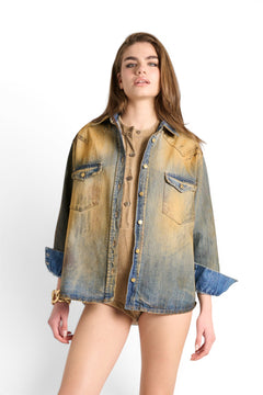 Patty boxfit super-dirty denim shirt jacket