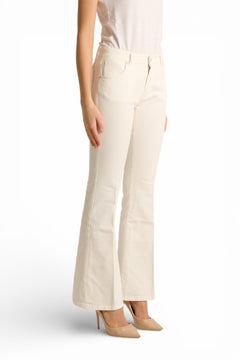 Pantaloni Avery slim flared in drill comfort