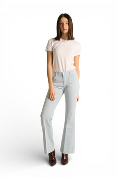 Pantaloni Avery slim flared in drill comfort