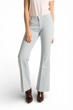 Pantaloni Avery slim flared in drill comfort