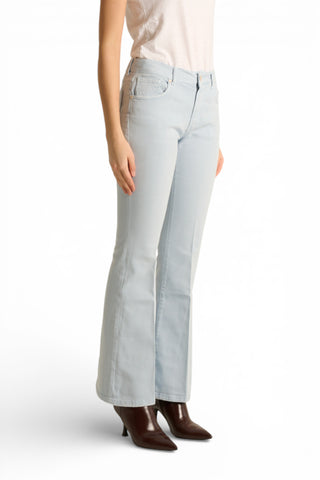 Pantaloni Avery slim flared in drill comfort