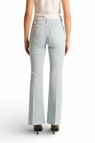 Pantaloni Avery slim flared in drill comfort