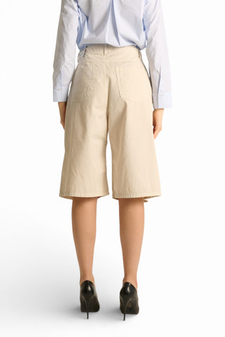 Bermuda Haze con pinces in gabardine