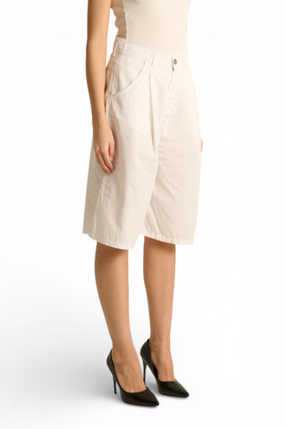 Bermuda Haze con pinces in gabardine