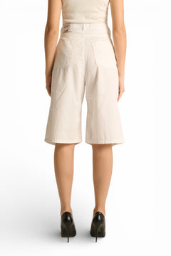 Bermuda Haze con pinces in gabardine