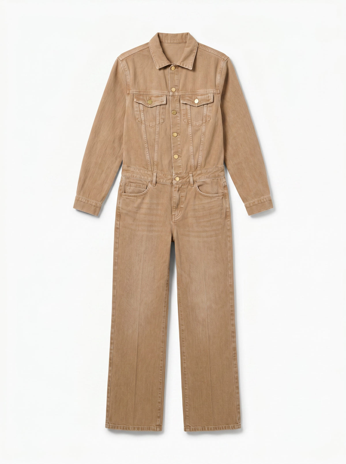 Jumpsuit Mary in drill tinto old con trattamenti denim