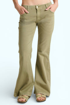 Pantaloni Avery slim flared in drill comfort