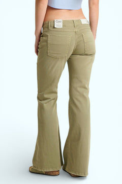 Pantaloni Avery slim flared in drill comfort