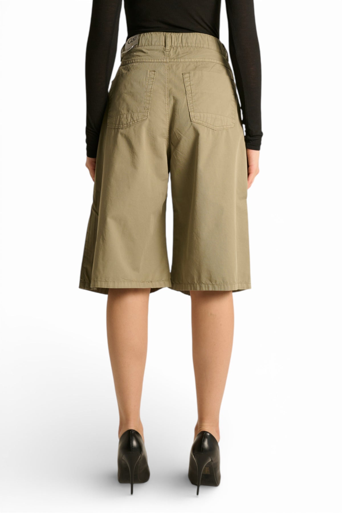 Bermuda Haze con pinces in gabardine