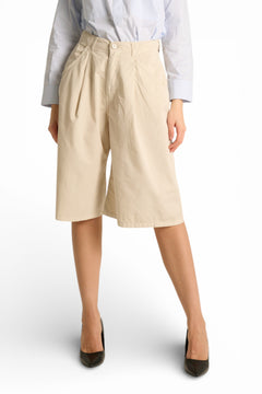 Bermuda Haze con pinces in gabardine