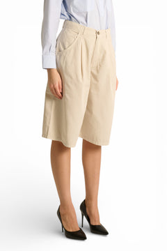 Bermuda Haze con pinces in gabardine