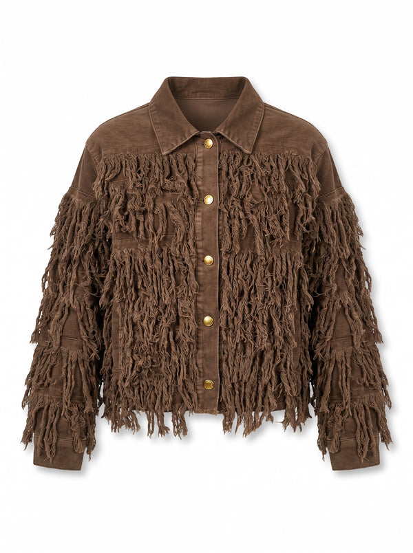 Jordan bomber in fur-like drill