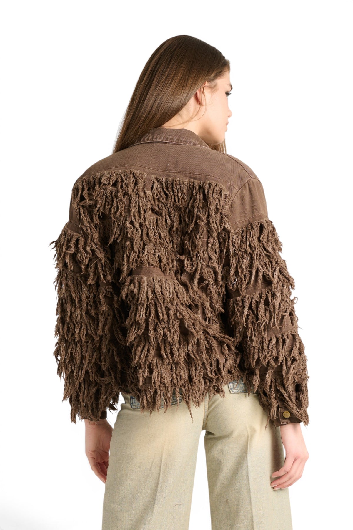 Jordan bomber in fur-like drill