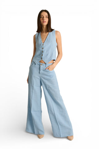 Gilet Jay in puro lino