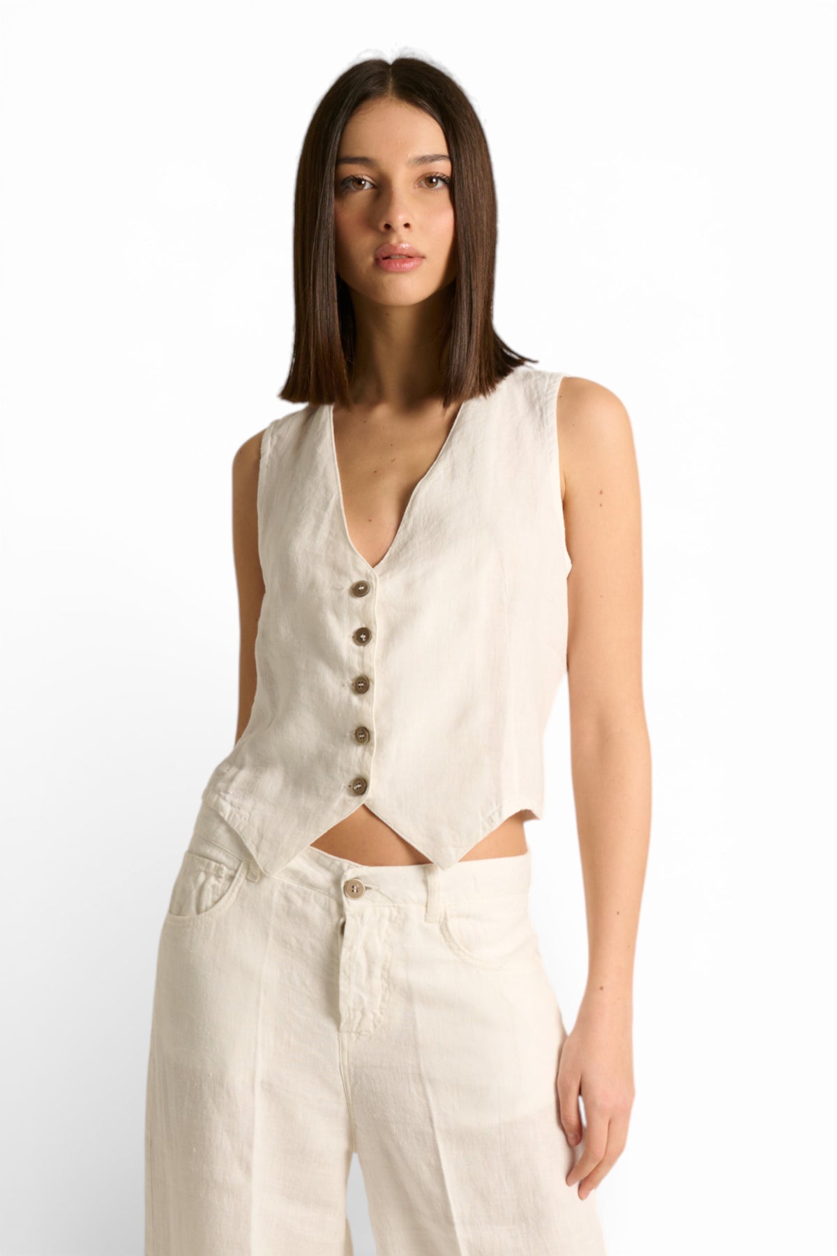 Gilet Jay in puro lino
