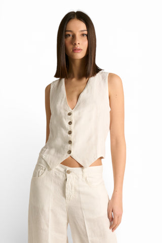 Gilet Jay in puro lino