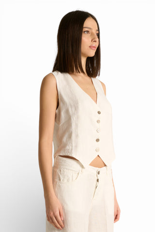 Gilet Jay in puro lino