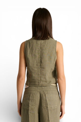 Gilet Jay in puro lino