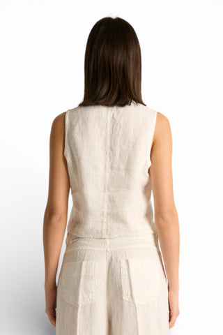 Gilet Jay in puro lino