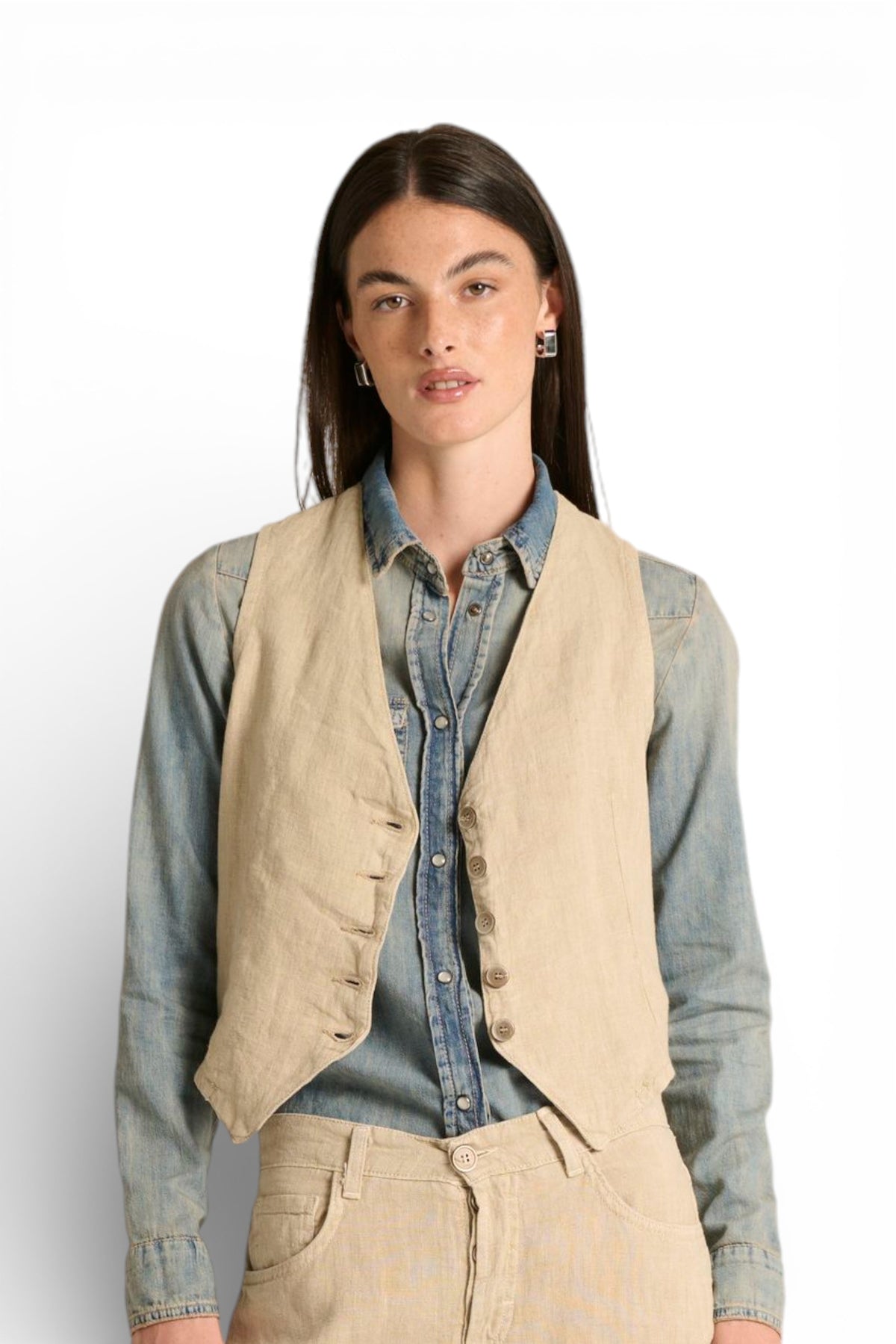 Gilet Jay in puro lino