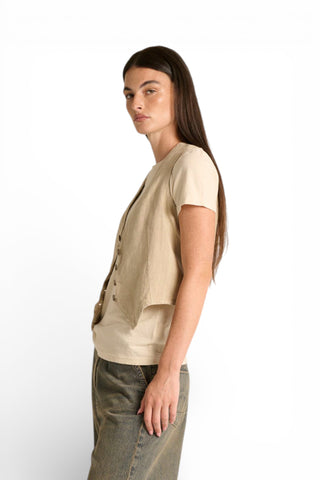 Gilet Jay in puro lino