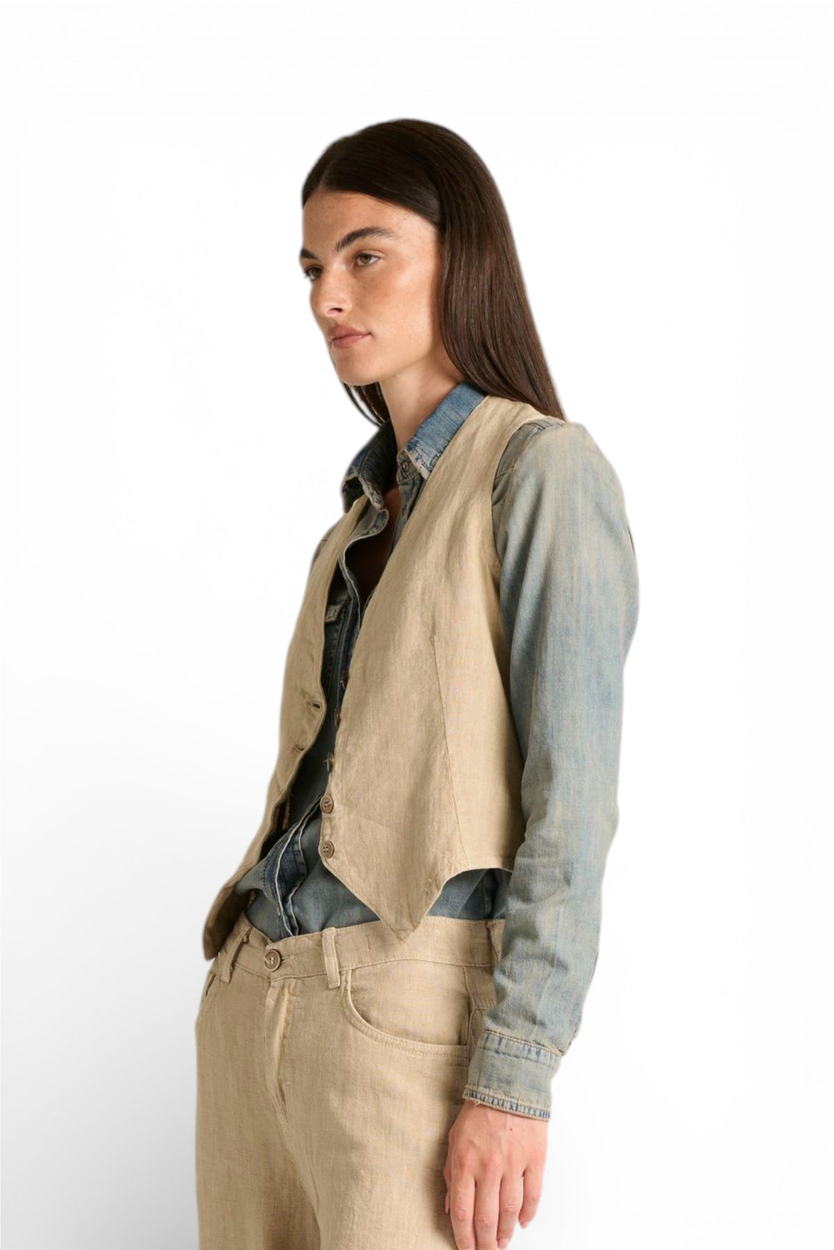Gilet Jay in puro lino